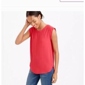 J. Crew Drapey Sleeveless Blouse Pink B7682 Size S